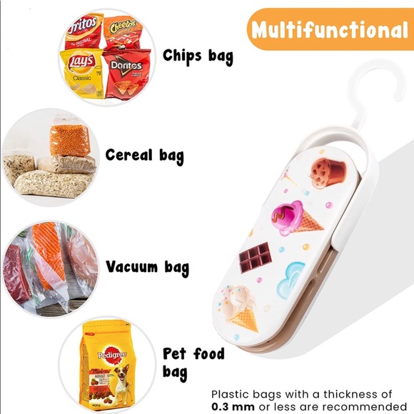 🖌 NIB 2-in-1 Mini Bag Sealer, Batteries Included 🖌 - Picture 3 of 8